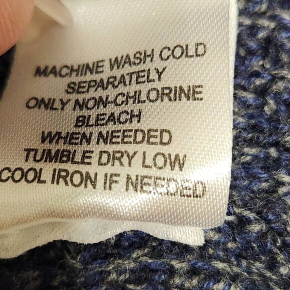 Weatherproof vintage waffle knit sweater heathered blue XXL - Picture 8 of 8